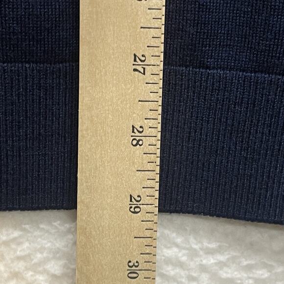 GAP Sweater Mens Extra Large Blue Merino Wool Pullover V Neck Long Sleeve Preppy - Picture 8 of 9